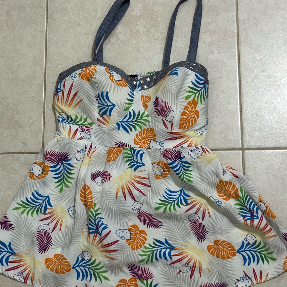 Hello Kitty White Top with Pink Bow Accent